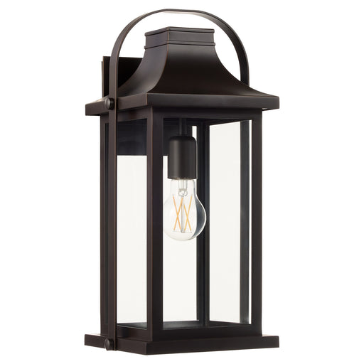 Downey 17" 1 Light Outdoor Wall Lantern in Bronze
