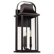 Downey 23" 3 Light Outdoor Wall Lantern in Bronze