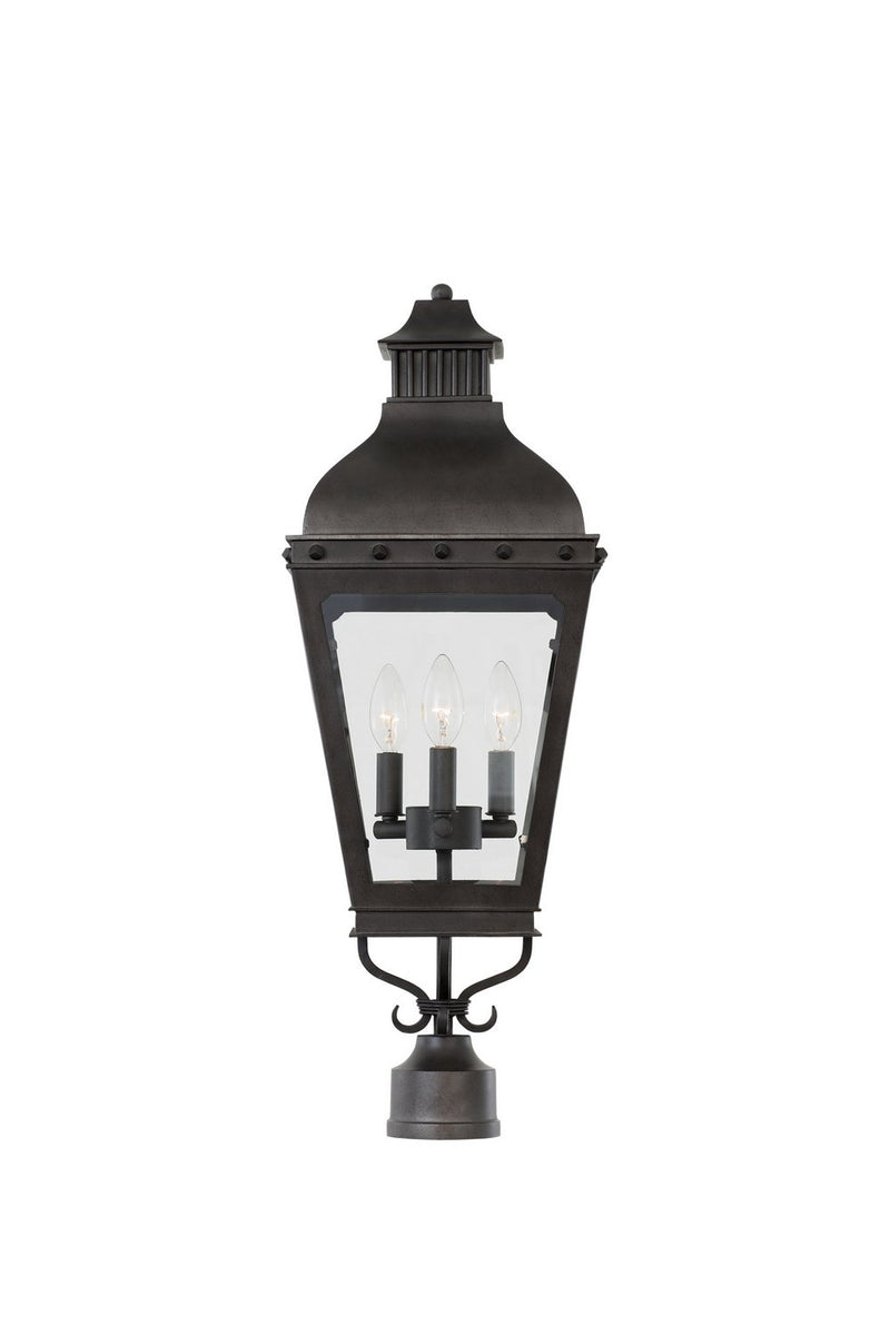 Winchester 3-Light Outdoor Post Light in Aged Iron