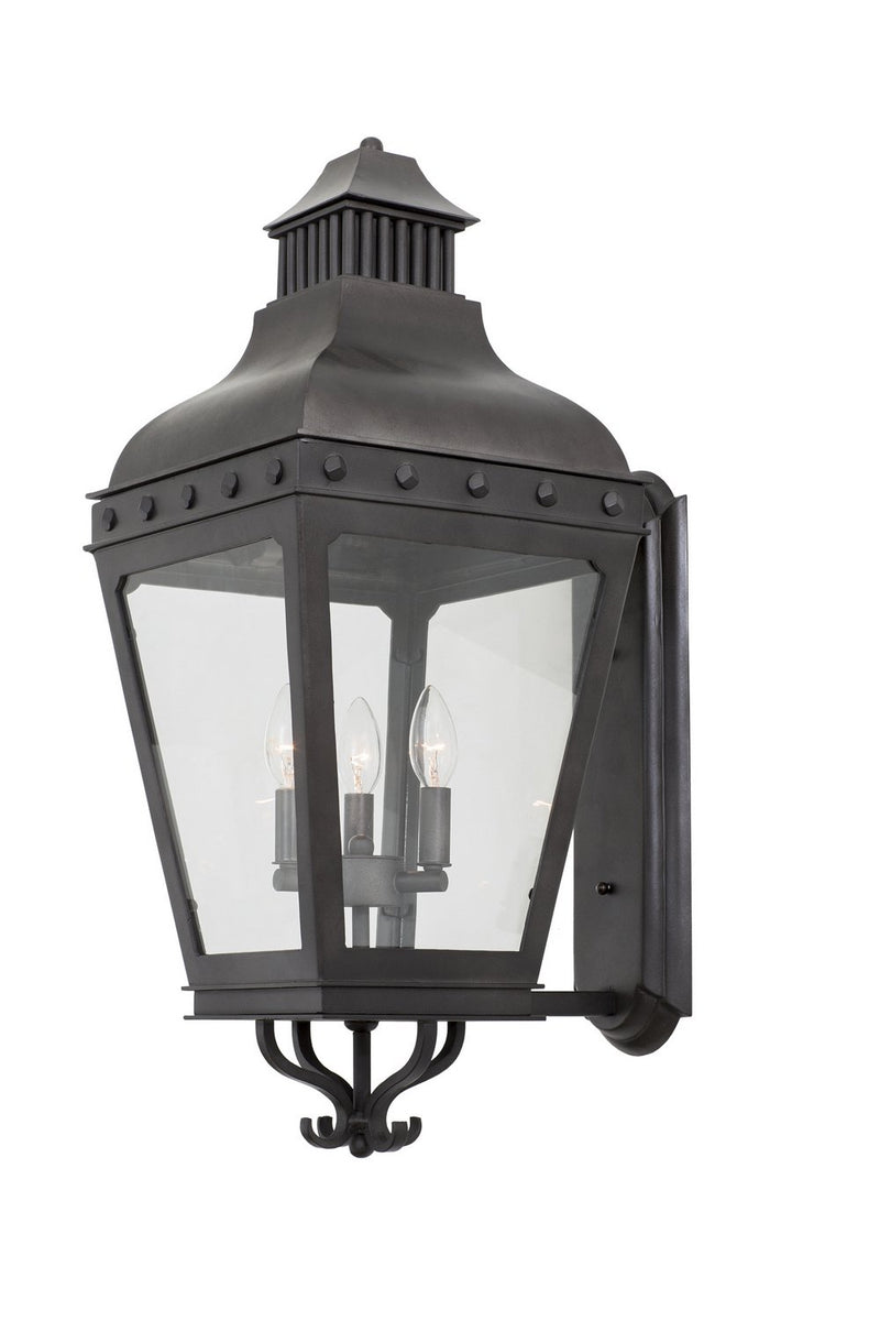 Winchester 3-Light Outdoor Wall Lantern in Aged Iron