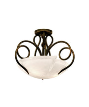 Tribecca 3-Light Semi-Flush Mount in Antique Copper