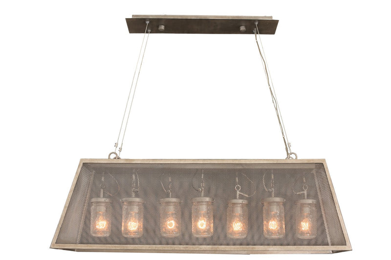 Highland 7-Light Linear Pendant in Country Iron