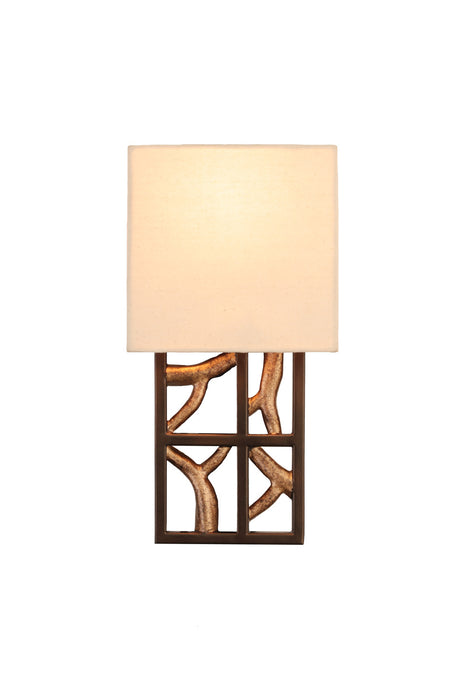 Naturally Inspired Hudson 1-Light Wall Sconce in Bronze Gold - Lamps Expo