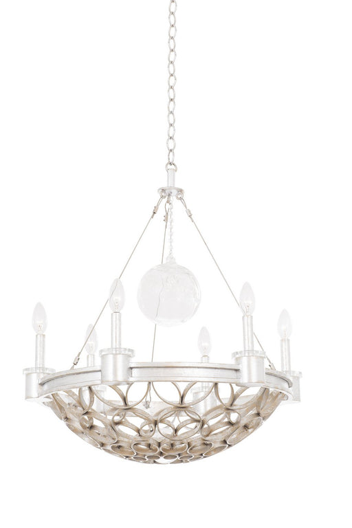 Loveland 6-Light Chandelier in Gold Silver Leaf