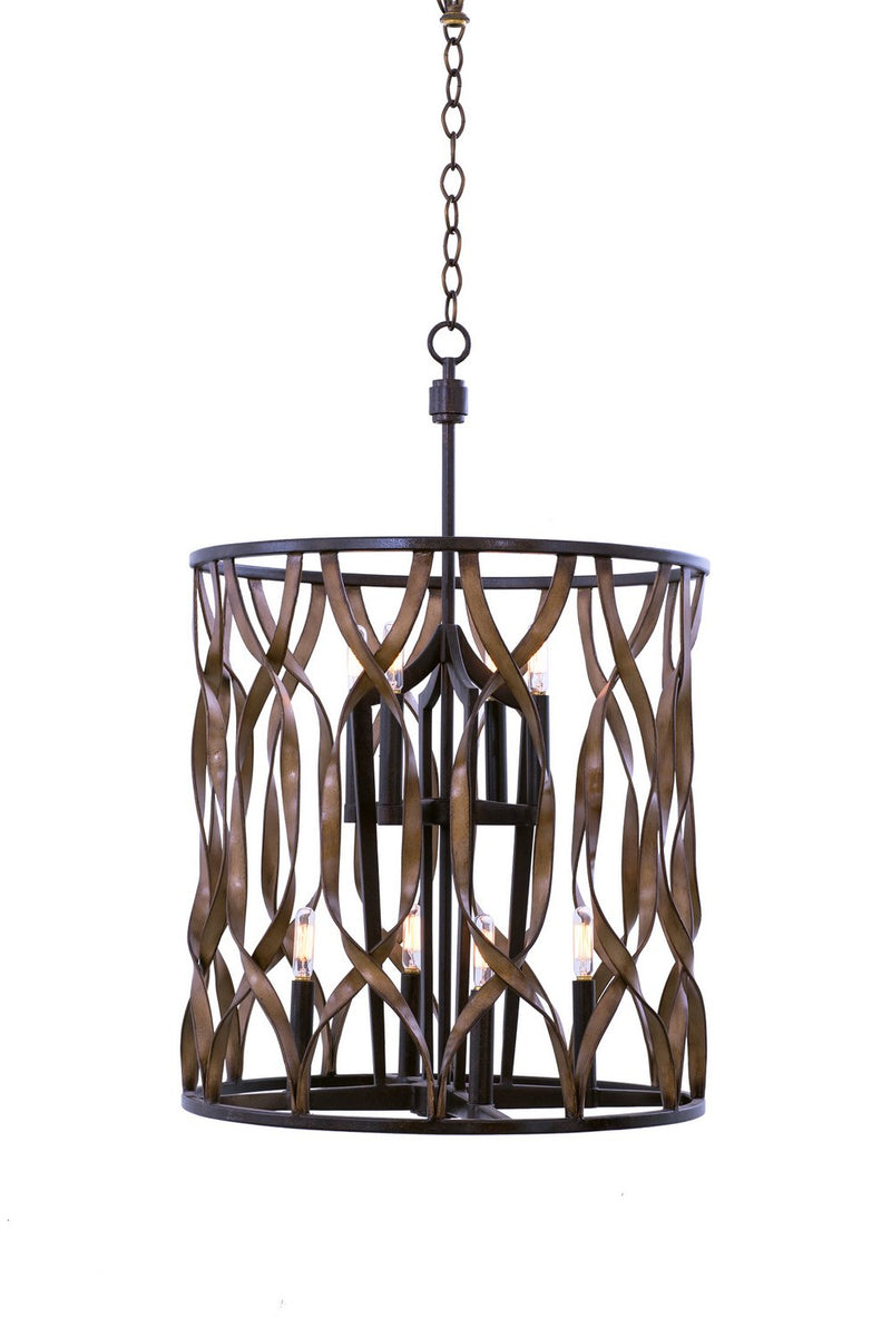 Soho 8-Light Foyer Chandelier in Milk Chocolate