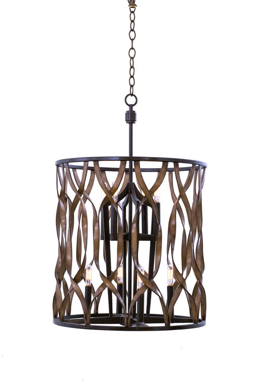 Soho 8-Light Foyer Chandelier in Milk Chocolate