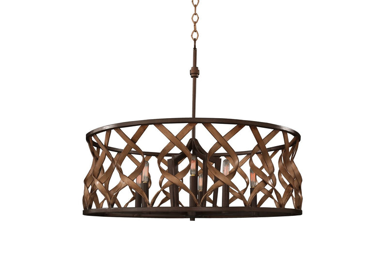 Soho 6-Light Chandelier in Milk Chocolate