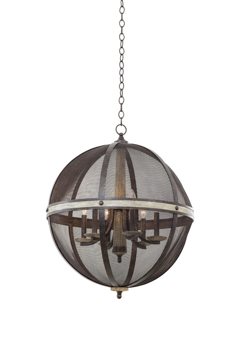 Coronado Small 6-Light Chandelier in Florence Gold