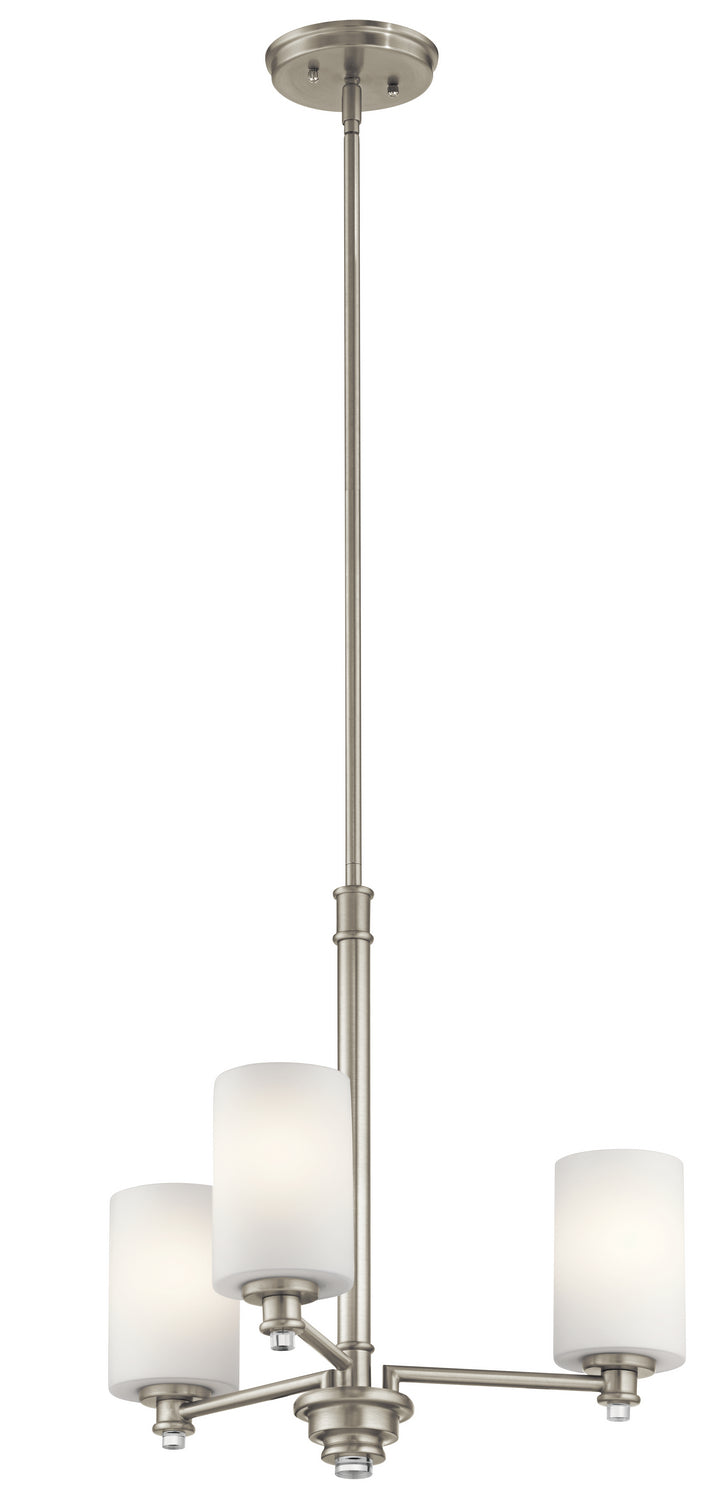 Joelson Mini Chandelier 3-Light in Brushed Nickel
