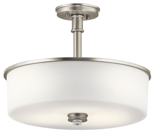 Joelson Pendant/Semi Flush 3-Light in Brushed Nickel
