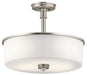 Joelson Pendant/Semi Flush 3-Light in Brushed Nickel