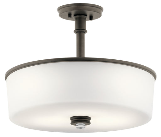 Joelson Pendant/Semi Flush 3-Light in Olde Bronze
