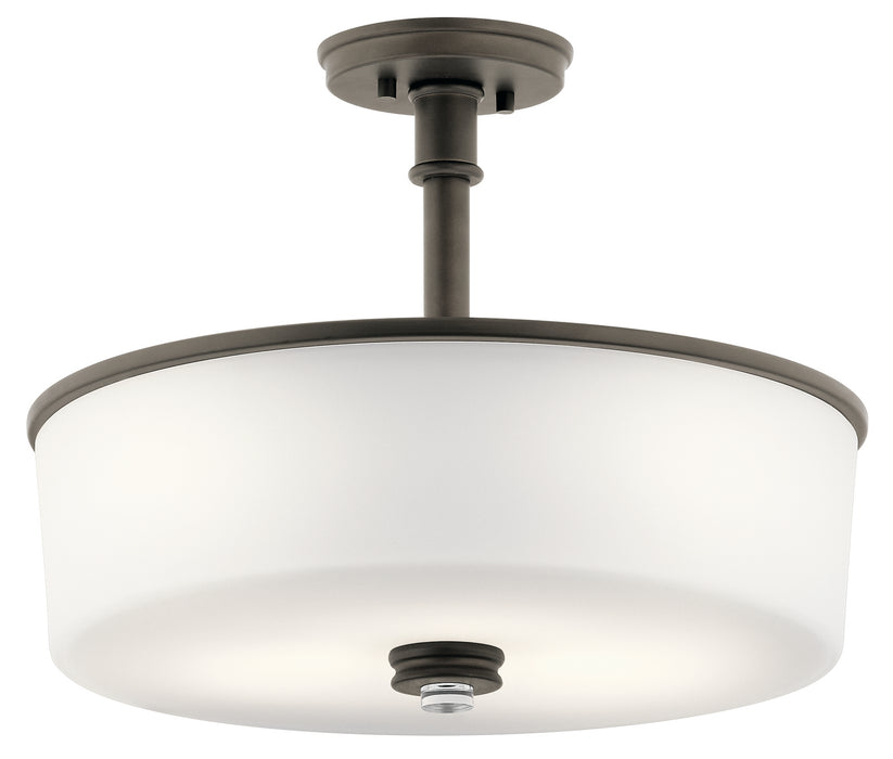 Joelson Pendant/Semi Flush 3-Light in Olde Bronze