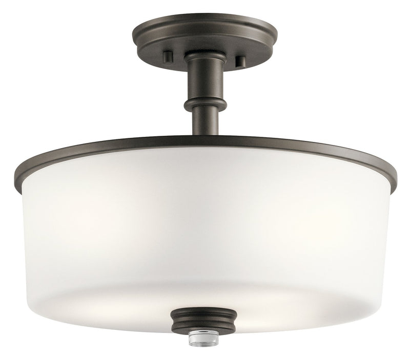 Joelson 3-Light 14.25" Semi-Flush Mount in Olde Bronze