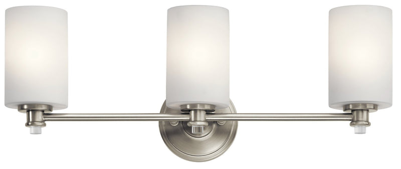Joelson 3-Light Bath Vanity Light in Brushed Nickel