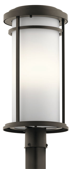 Toman Outdoor Post Mount 1-Light in Olde Bronze