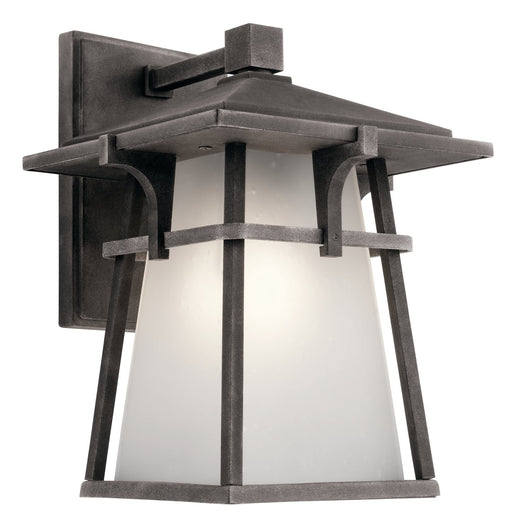 Beckett Medium Outdoor Wall Lantern in Weathered Zinc