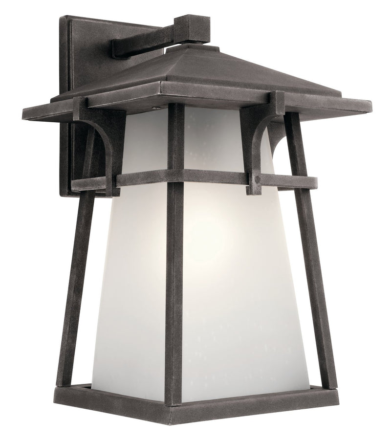 Beckett Large Outdoor Wall Lantern in Weathered Zinc