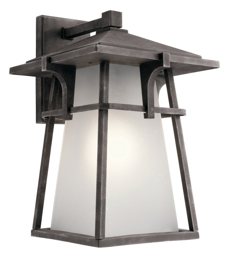 Beckett Extra Large Outdoor Wall Lantern in Weathered Zinc