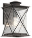 Argyle Outdoor Wall 1-Light in Weathered Zinc