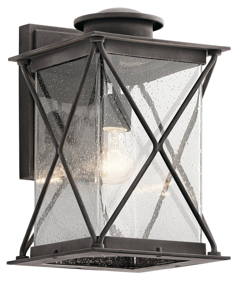 Argyle Large Outdoor Wall Lantern in Weathered Zinc