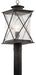 Argyle Outdoor Post Mount 1-Light in Weathered Zinc