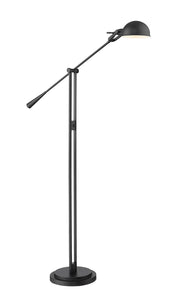 Grammercy Park 1 Light 12.75" Floor Lamp in Matte Black
