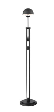 Grammercy Park 1 Light 12.75" Floor Lamp in Matte Black