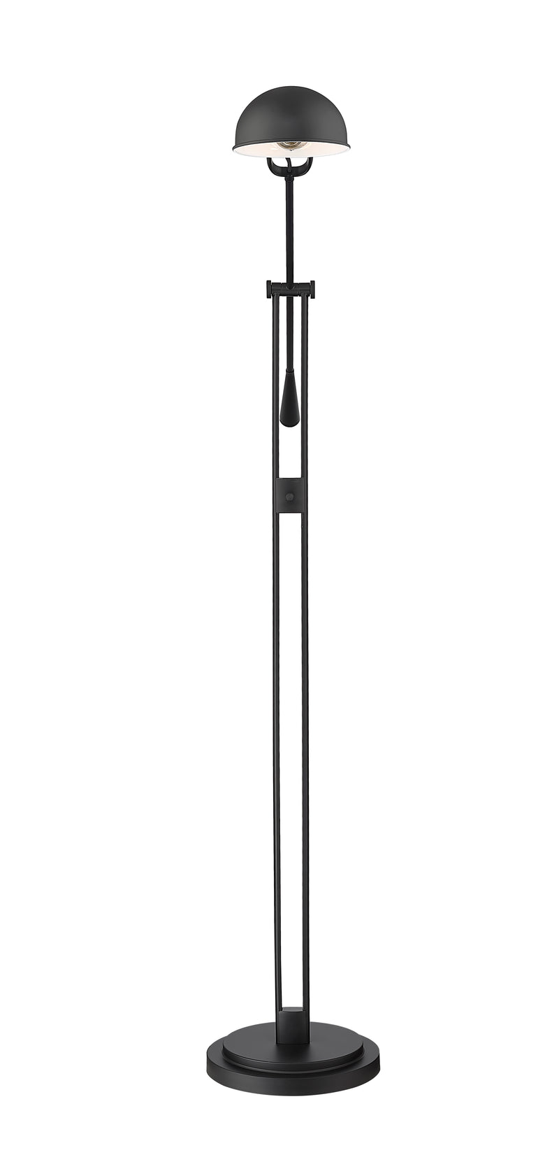 Grammercy Park 1 Light 12.75" Floor Lamp in Matte Black