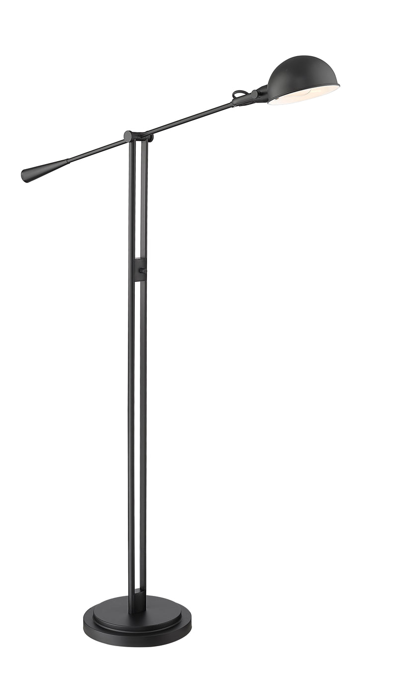 Grammercy Park 1 Light 12.75" Floor Lamp in Matte Black