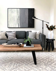 Grammercy Park 1 Light 12.75" Floor Lamp in Matte Black in a room setting