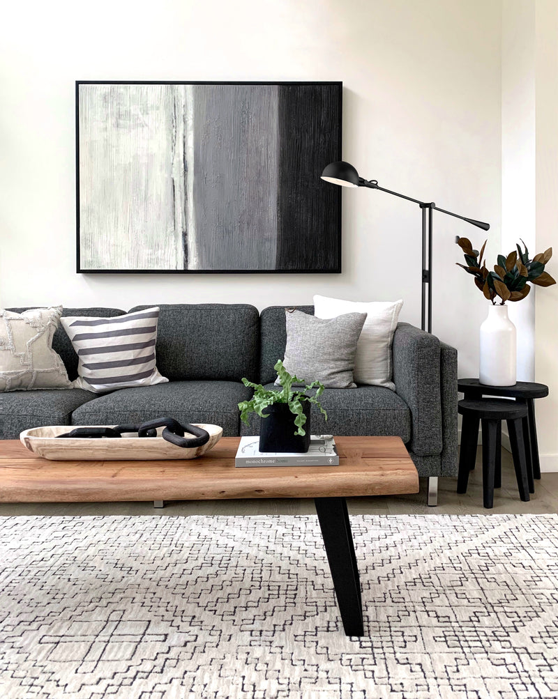 Grammercy Park 1 Light 12.75" Floor Lamp in Matte Black in a room setting