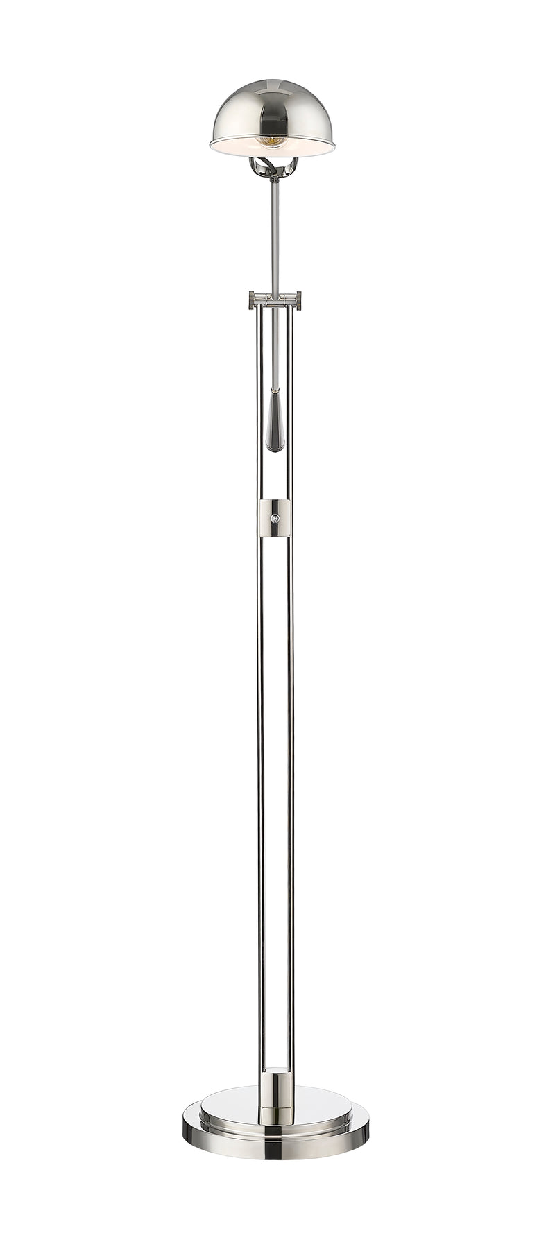 Grammercy Park 1 Light 12.75" Floor Lamp in Polished Nickel
