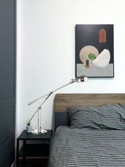 Grammercy Park 1 Light 10" Table Lamp in Polished Nickel in a room setting