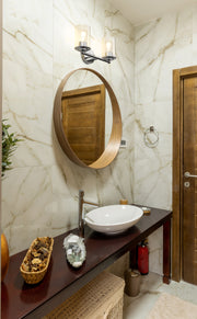 Thayer 2 Light 16" Vanity in Chrome in a room setting