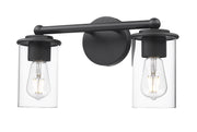 Thayer 2 Light 16" Vanity in Matte Black