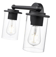 Thayer 2 Light 16" Vanity in Matte Black