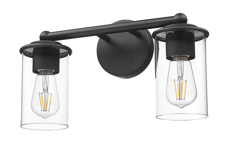 Thayer 2 Light 16" Vanity in Matte Black