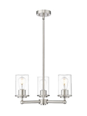 Thayer 3 Light 19" Chandelier in Brushed Nickel