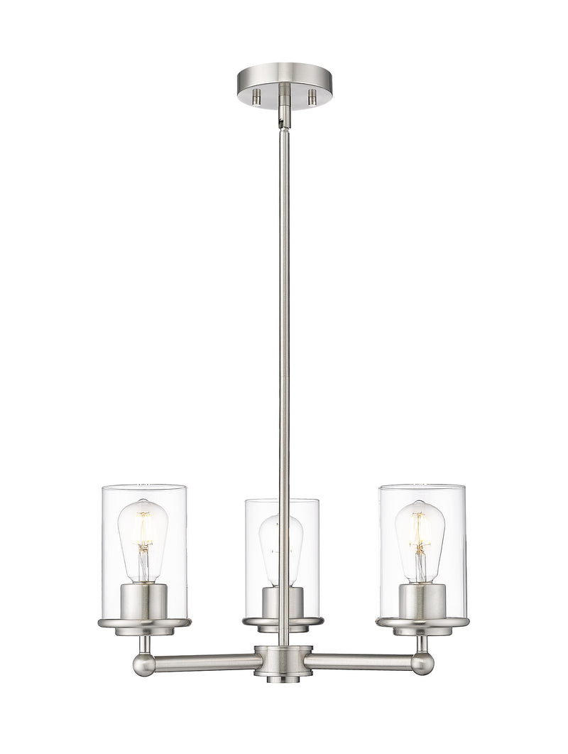 Thayer 3 Light 19" Chandelier in Brushed Nickel