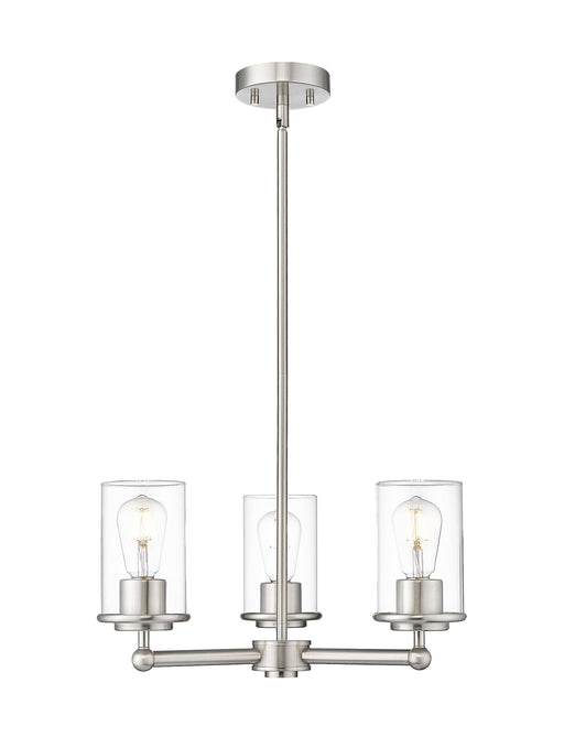 Thayer 3 Light 19" Chandelier in Brushed Nickel