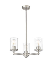 Thayer 3 Light 19" Chandelier in Brushed Nickel