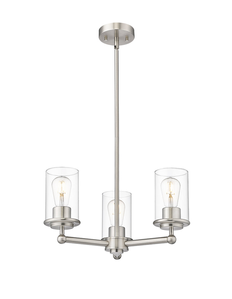 Thayer 3 Light 19" Chandelier in Brushed Nickel