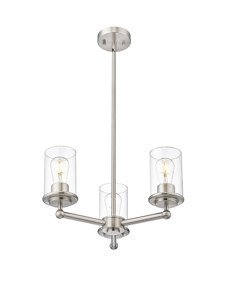 Thayer 3 Light 19" Chandelier in Brushed Nickel