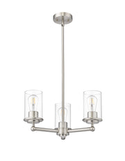 Thayer 3 Light 19" Chandelier in Brushed Nickel