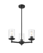 Thayer 3 Light 19" Chandelier in Matte Black
