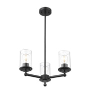 Thayer 3 Light 19" Chandelier in Matte Black