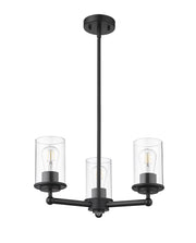 Thayer 3 Light 19" Chandelier in Matte Black