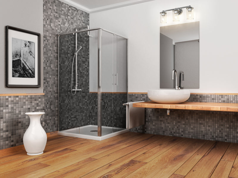Thayer 3 Light 22.5" Vanity in Chrome in a room setting