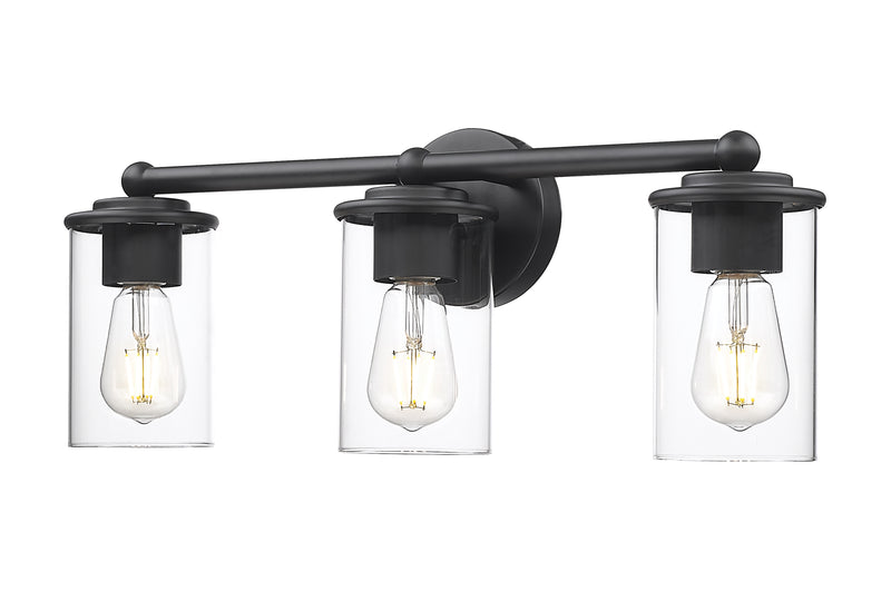 Thayer 3 Light 22.5" Vanity in Matte Black
